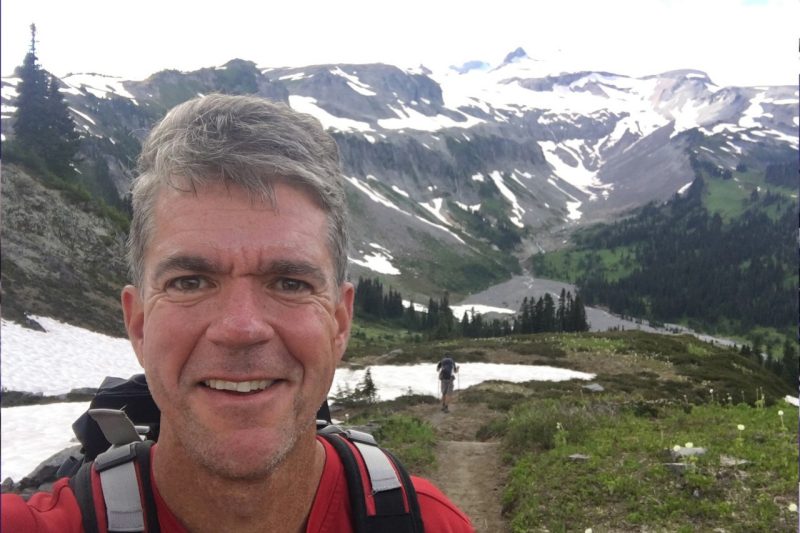 Rob Bohall on a mountain hike.