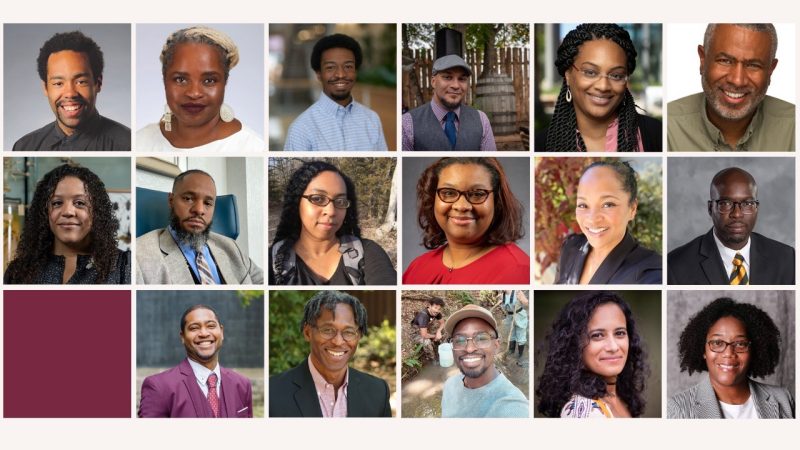 A collage of faces of Black scientists featured in the oral history project.